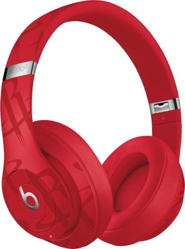 Beats - Geek Squad Certified Refurbished Studio³ Wireless Noise Cancelling Headphones - NBA Collection - Rockets Red