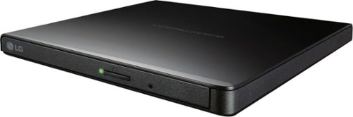 LG - 8x External USB 2.0 Double-Layer DVD±RW/±R/-RAM/CD-RW Drive - Black