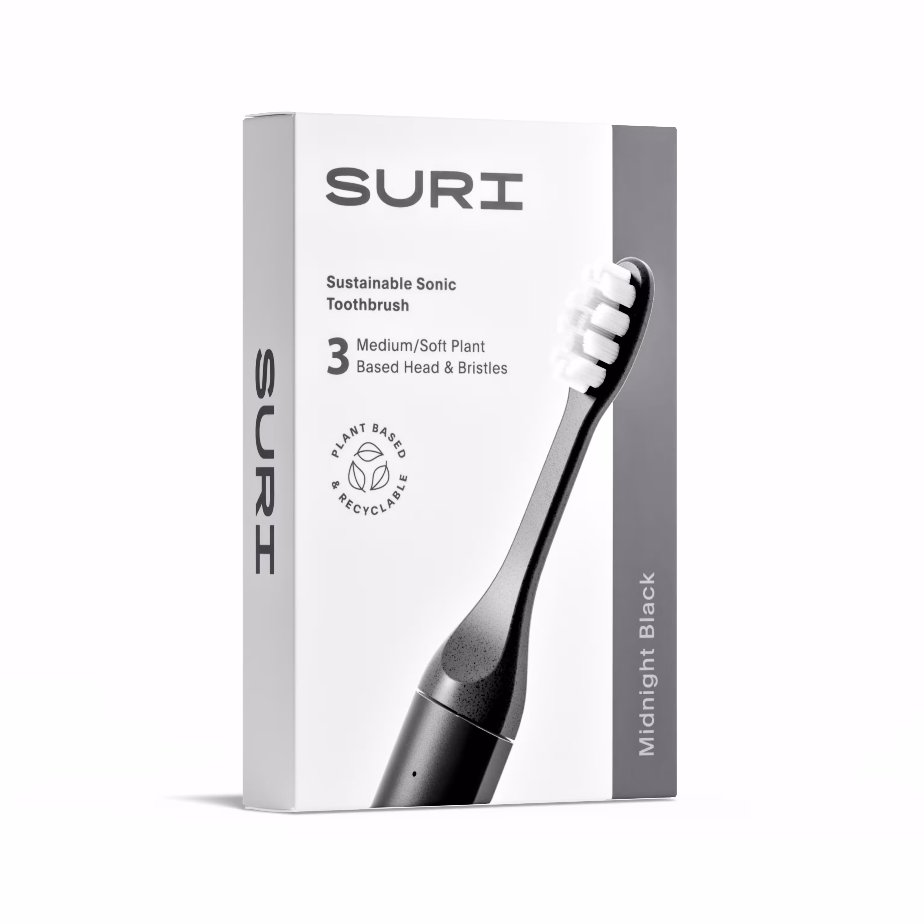 3x SURI Brush Replacement Head in Bio Bag, in a Box - Black