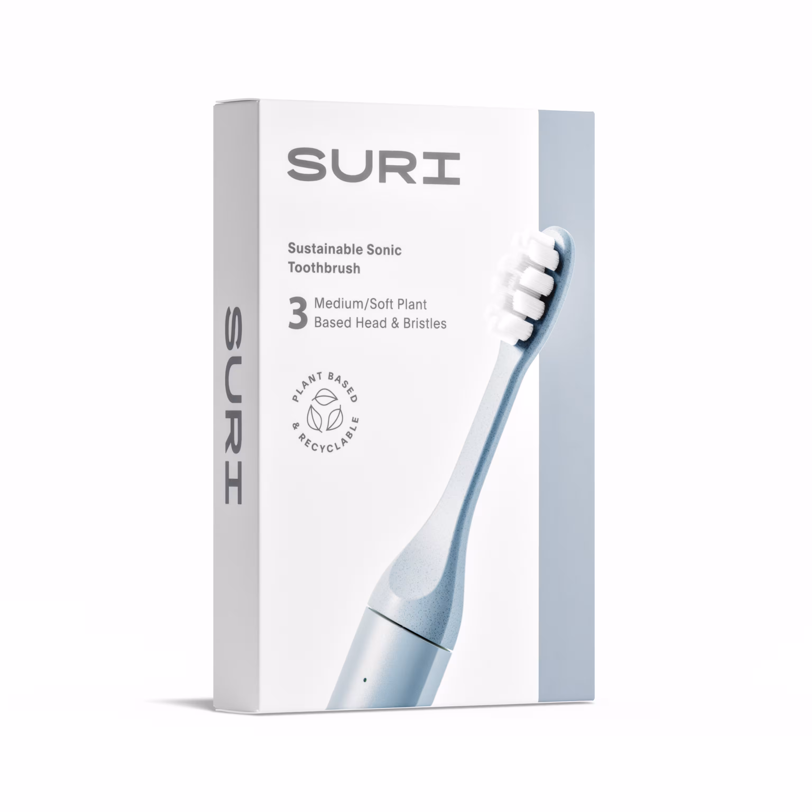 3x SURI Brush Replacement Head in Bio Bag, in a Box - Blue