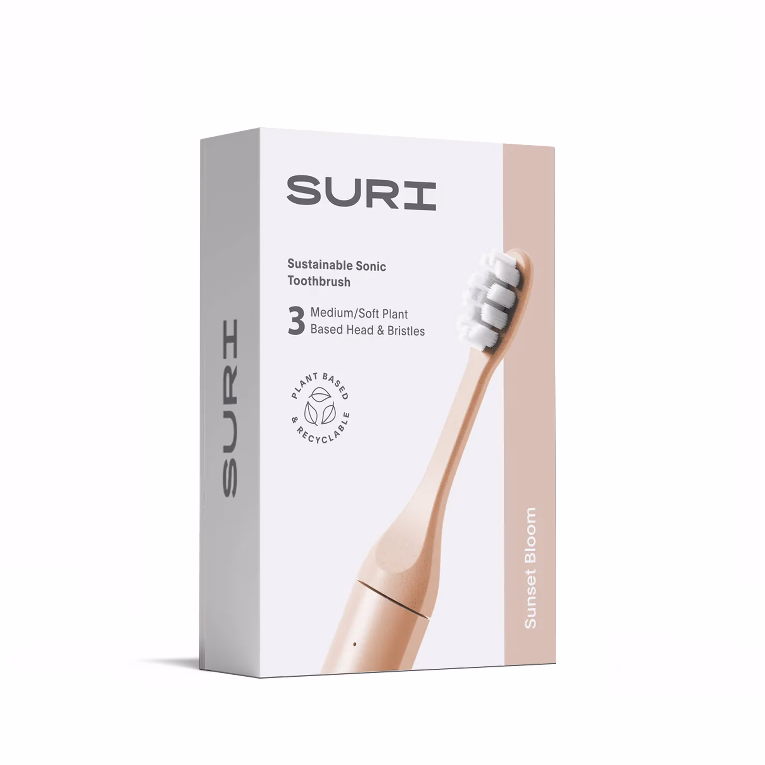 3x SURI Brush Replacement Head in Bio Bag, in a Box - Pink