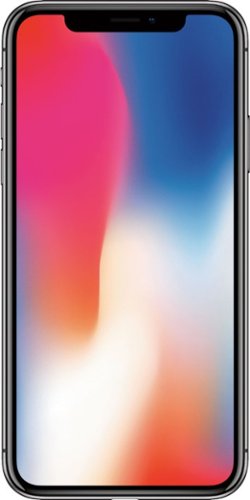 Apple - Geek Squad Certified Refurbished iPhone X 64GB - Space Gray (Sprint)