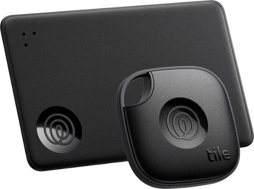 Tile by Life360 - Life360 Tile Starter Pack - Bluetooth Trackers & Item Locators. iOS & Android Compatible. 2-Pack (Mate/Slim) - Black